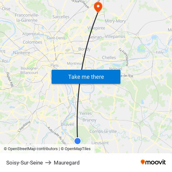 Soisy-Sur-Seine to Mauregard map