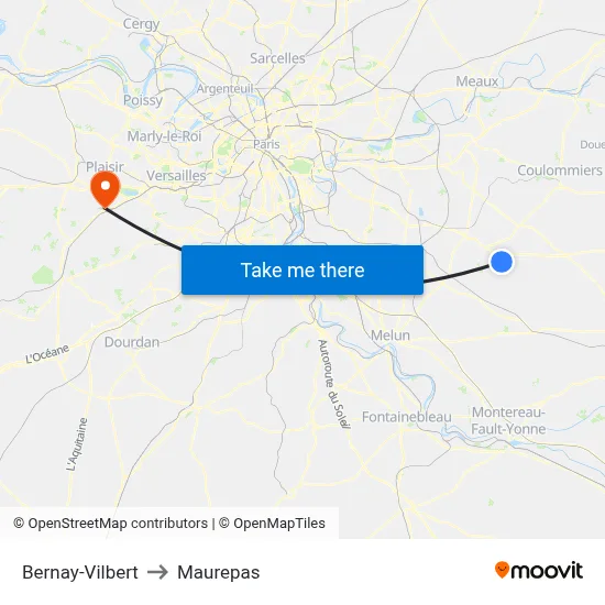 Bernay-Vilbert to Maurepas map