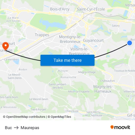 Buc to Maurepas map