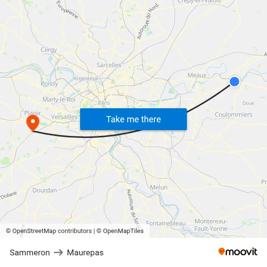 Sammeron to Maurepas map