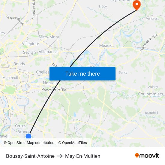 Boussy-Saint-Antoine to May-En-Multien map