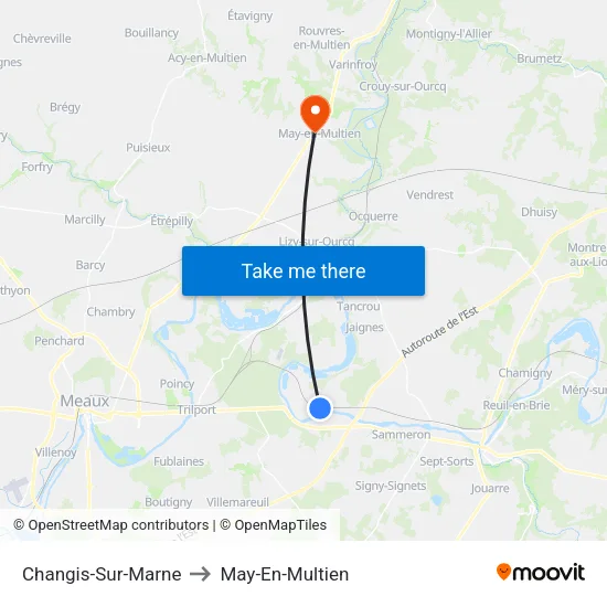 Changis-Sur-Marne to May-En-Multien map