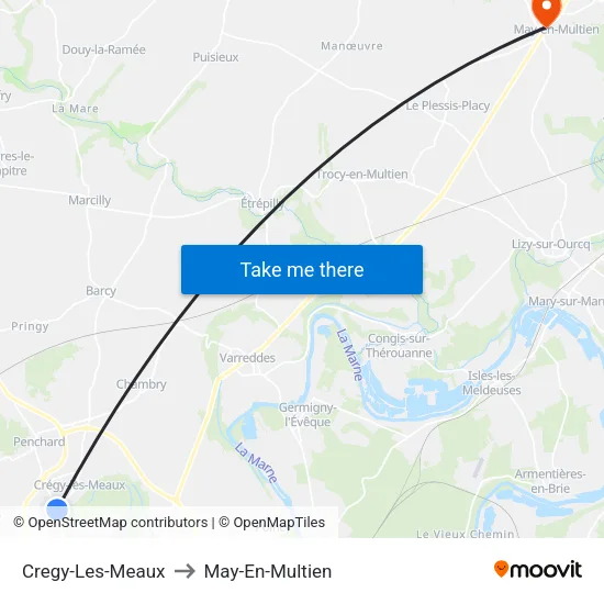 Cregy-Les-Meaux to May-En-Multien map