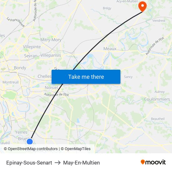 Epinay-Sous-Senart to May-En-Multien map