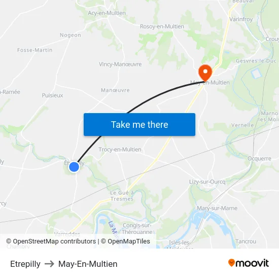 Etrepilly to May-En-Multien map