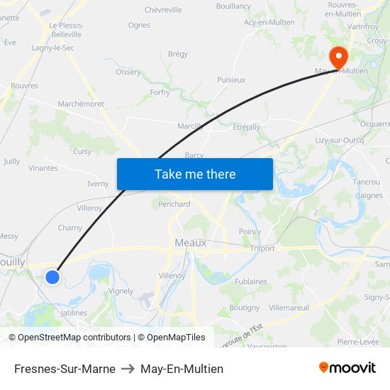 Fresnes-Sur-Marne to May-En-Multien map