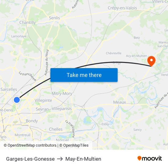 Garges-Les-Gonesse to May-En-Multien map