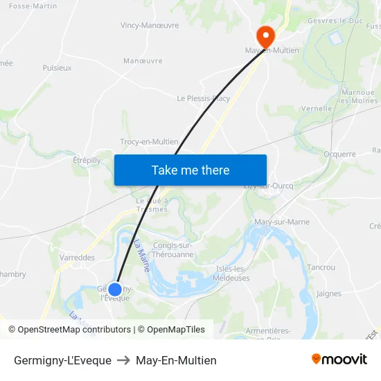 Germigny-L'Eveque to May-En-Multien map