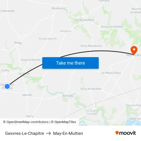 Gesvres-Le-Chapitre to May-En-Multien map