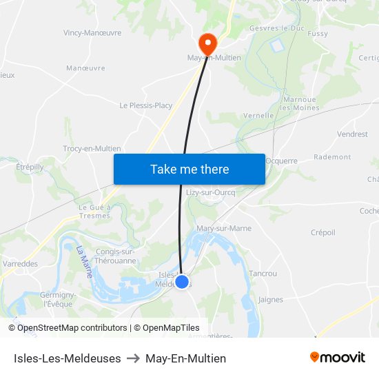 Isles-Les-Meldeuses to May-En-Multien map
