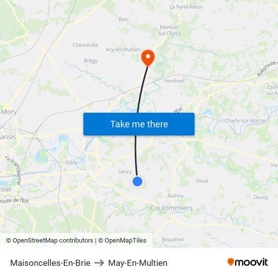 Maisoncelles-En-Brie to May-En-Multien map