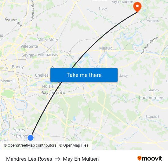 Mandres-Les-Roses to May-En-Multien map