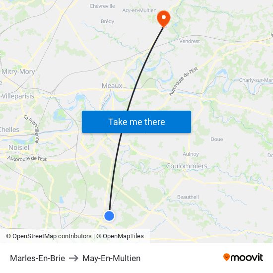 Marles-En-Brie to May-En-Multien map