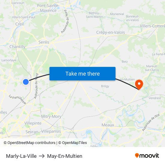 Marly-La-Ville to May-En-Multien map