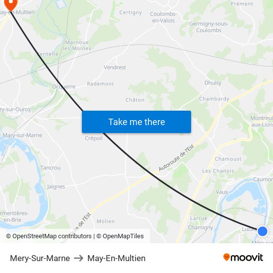 Mery-Sur-Marne to May-En-Multien map