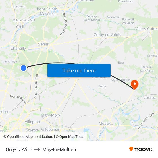 Orry-La-Ville to May-En-Multien map