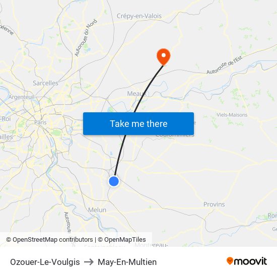 Ozouer-Le-Voulgis to May-En-Multien map