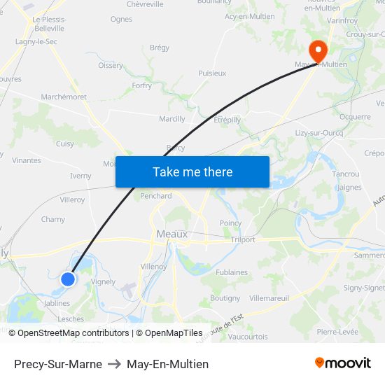 Precy-Sur-Marne to May-En-Multien map