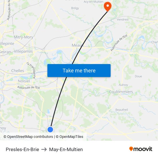 Presles-En-Brie to May-En-Multien map