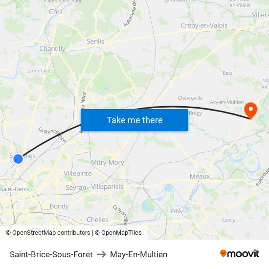 Saint-Brice-Sous-Foret to May-En-Multien map