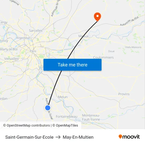 Saint-Germain-Sur-Ecole to May-En-Multien map