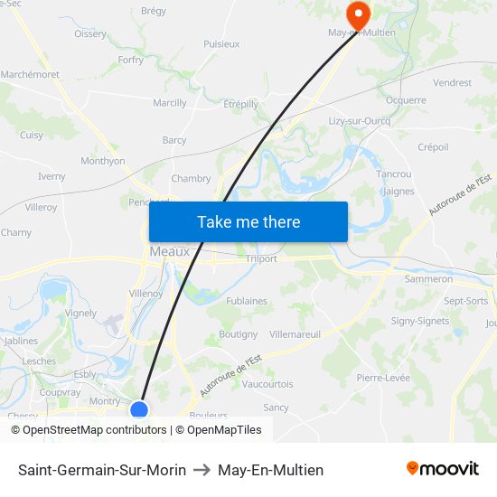 Saint-Germain-Sur-Morin to May-En-Multien map