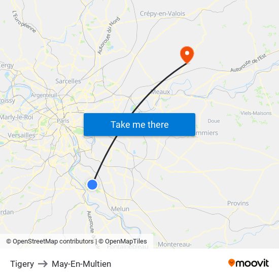 Tigery to May-En-Multien map