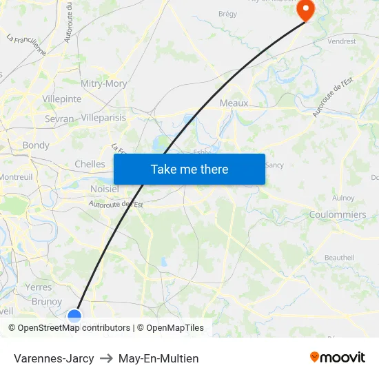 Varennes-Jarcy to May-En-Multien map