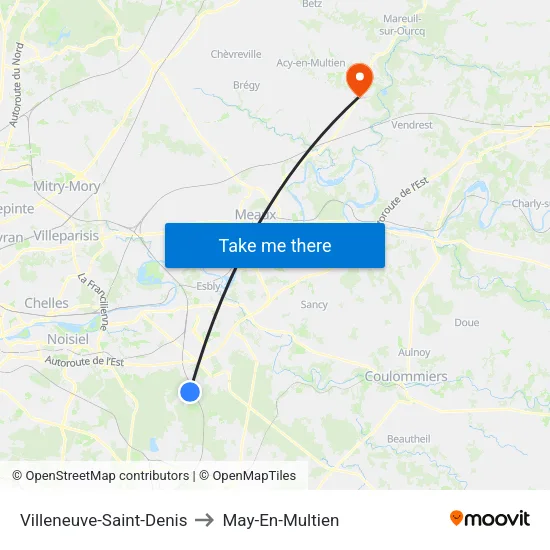 Villeneuve-Saint-Denis to May-En-Multien map