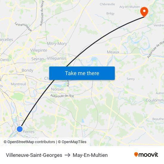 Villeneuve-Saint-Georges to May-En-Multien map