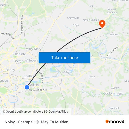 Noisy - Champs to May-En-Multien map