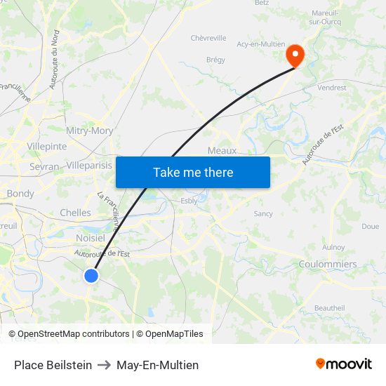 Place Beilstein to May-En-Multien map
