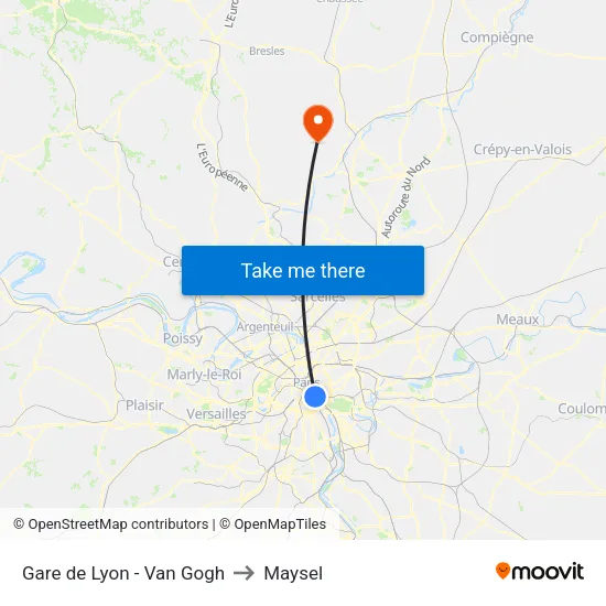 Gare de Lyon - Van Gogh to Maysel map