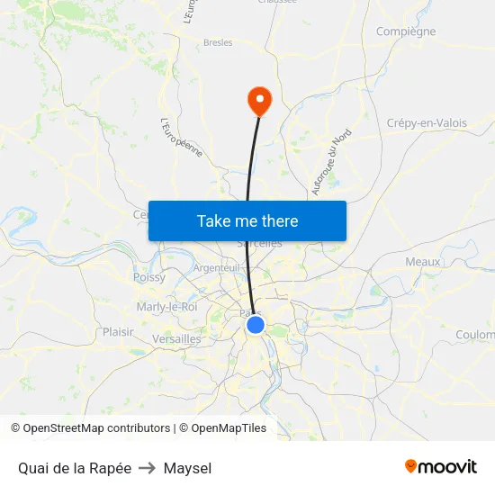 Quai de la Rapée to Maysel map