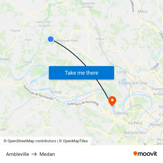 Ambleville to Medan map