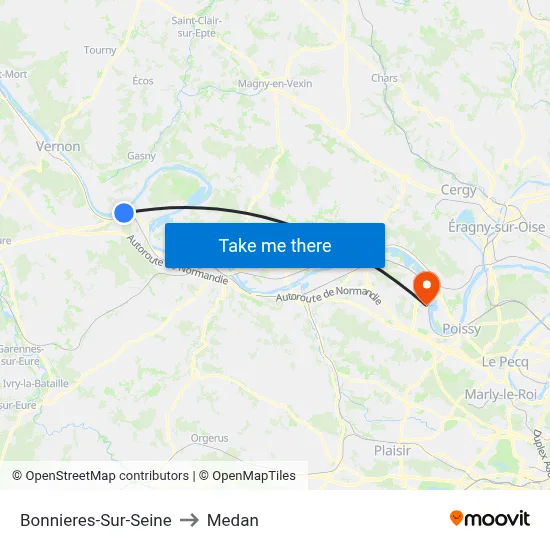 Bonnieres-Sur-Seine to Medan map
