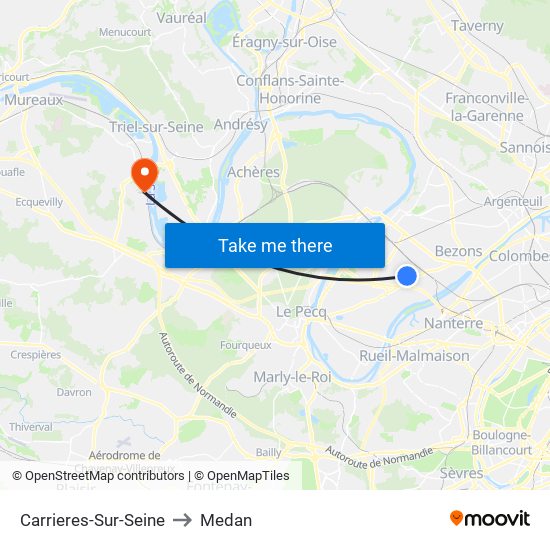 Carrieres-Sur-Seine to Medan map