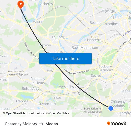 Chatenay-Malabry to Medan map