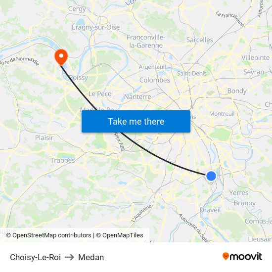 Choisy-Le-Roi to Medan map