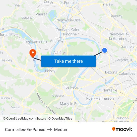 Cormeilles-En-Parisis to Medan map