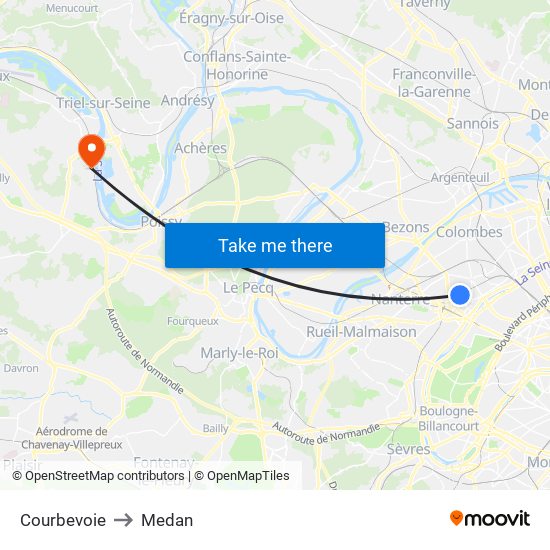 Courbevoie to Medan map