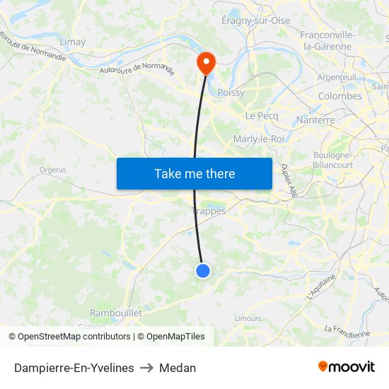 Dampierre-En-Yvelines to Medan map