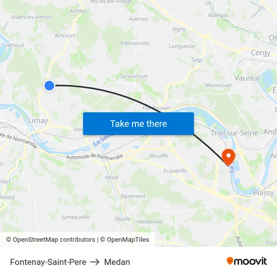 Fontenay-Saint-Pere to Medan map