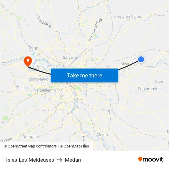 Isles-Les-Meldeuses to Medan map