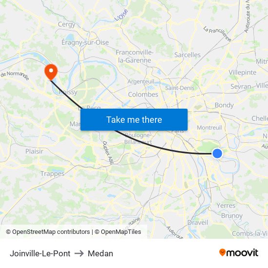 Joinville-Le-Pont to Medan map