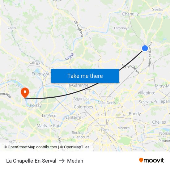 La Chapelle-En-Serval to Medan map