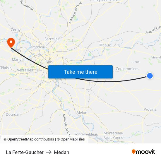 La Ferte-Gaucher to Medan map