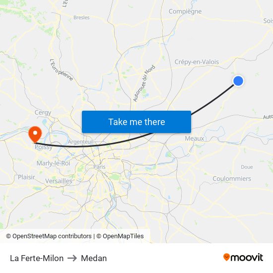 La Ferte-Milon to Medan map