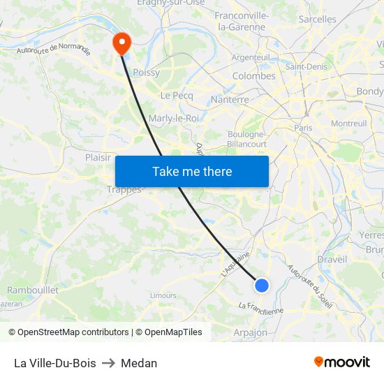 La Ville-Du-Bois to Medan map