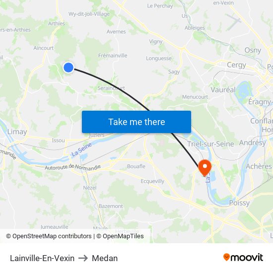 Lainville-En-Vexin to Medan map